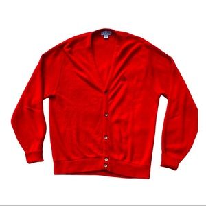 Vin IZOD Orlon Acrylic Sweater Button Up Mens Med